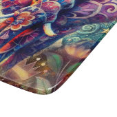 夜お洒落の象ブルーパープルスターズムーン カッティングボード (角)