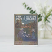 夜が明けてブルゴーニュのはがき ポストカード (スタンド正面)