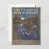 夜が明けてブルゴーニュのはがき ポストカード (正面/裏面)