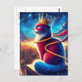 夜すごいのヒーロー猫 ポストカード (正面/裏面)