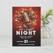夜ではない静かカラオケクリスマスパーティーマイク 招待状 (スタンド正面)