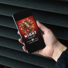 夜ではない静かカラオケクリスマスパーティーマイク 招待状