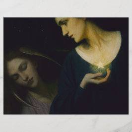 "夜と彼女の娘の睡眠"スクラップブック紙