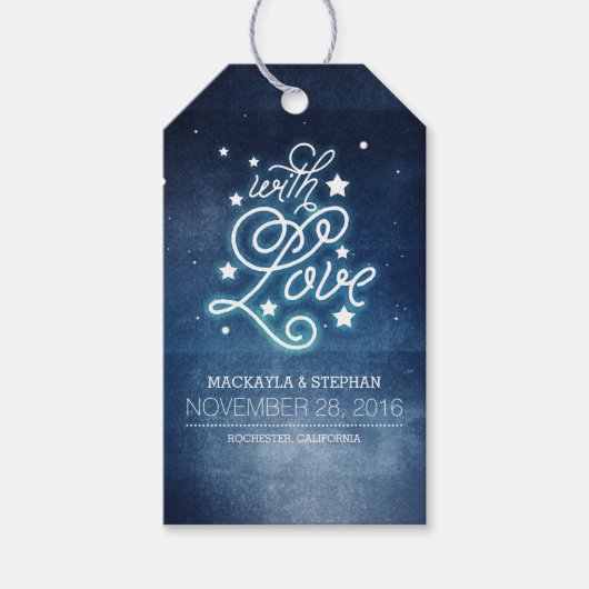 夜と星ロマンチック結婚ズ ギフトタグ (正面)