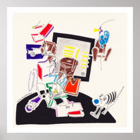 夜と昼寝のスケッチ10 by PBaud Archival Poster ポスター (正面)