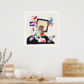 夜と昼寝のスケッチ10 by PBaud Archival Poster ポスター (キッチン)