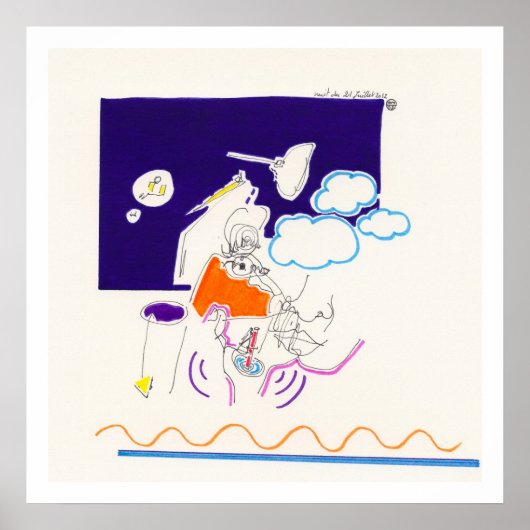 夜と昼寝のスケッチ11 by PBaud Archival Poster ポスター (正面)