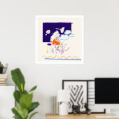 夜と昼寝のスケッチ11 by PBaud Archival Poster ポスター (ホームオフィス)