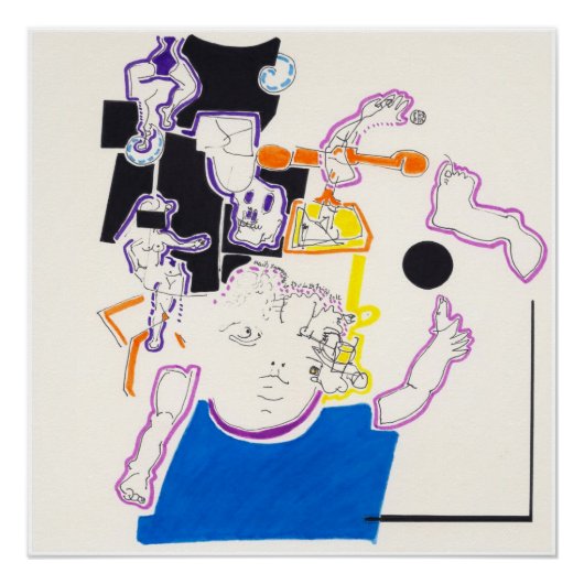 夜と昼寝のスケッチ14 by Pascale Baud P Poster ポスター (正面)