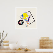 夜と昼寝のスケッチ15 by PBaud Archival Poster ポスター (キッチン)