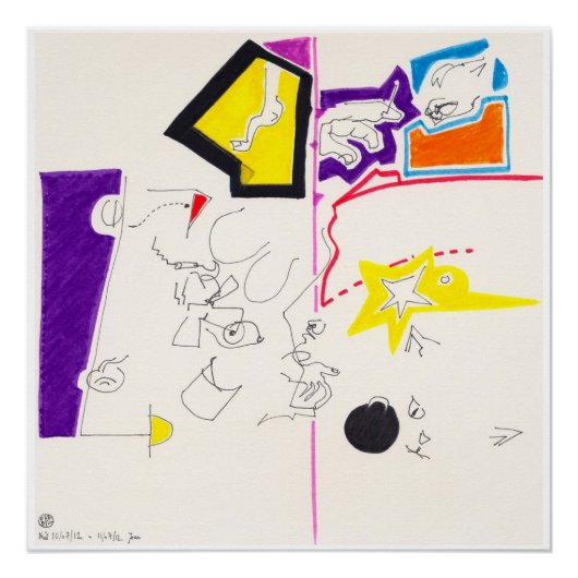 夜と昼寝のスケッチ2 by Pascale Baud P Poster ポスター (正面)