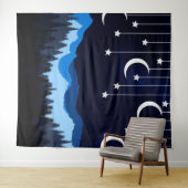 夜と月のポートレート タペストリー (インサイチュ(横))