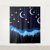 夜と月のポートレート タペストリー (正面)