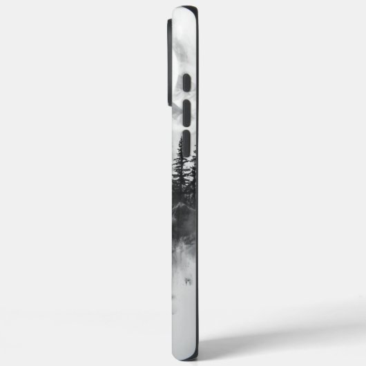 夜になるとオオカミが霧がかった森から現れる Case-Mate iPhoneケース (裏面 / 左)