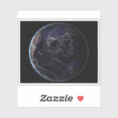 夜にアジアの都市の光を示す完全な地球。 シール (シート)