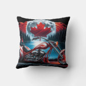 夜にカナダ国旗で自由を切り刻む クッション (裏面)