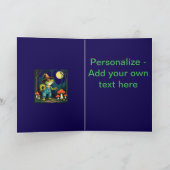 夜にキノコを探すおなじみのカエル魔女 シーズンカード (内部)