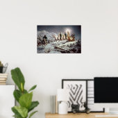 夜にバイエルンのルートヴィヒII ポスター (ホームオフィス)