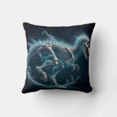 夜に動くエテリア恐竜の骨格 クッション (裏面)