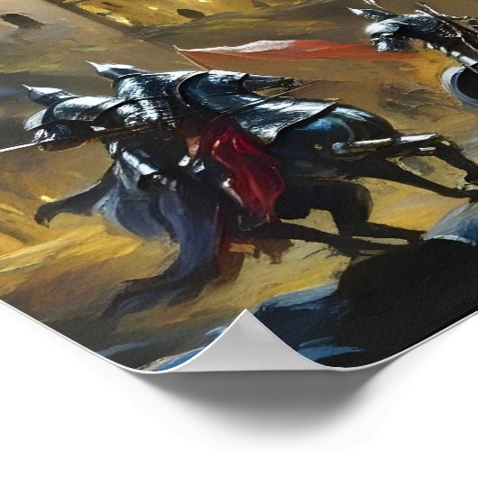 夜に城を守る騎士 ポスター (角)