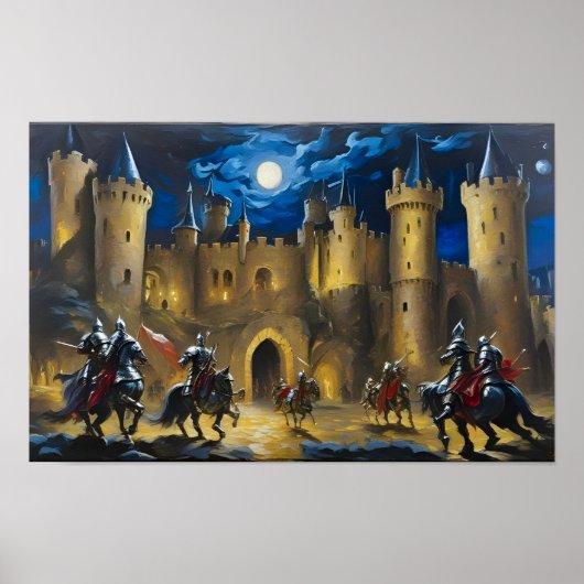 夜に城を守る騎士 ポスター (正面)