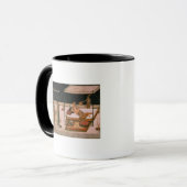 夜に女性を受け取っているMughalの王子 マグカップ (正面左)