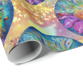 夜に妖精 – 魔法蝶の植物 ラッピングペーパー (ロールコーナー)