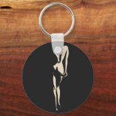 夜に彼女は隠れて、セクシーな女の子ステンシルアート2 キーホルダー (裏面)
