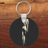 夜に彼女は隠れて、セクシーな女の子ステンシルアート2 キーホルダー (正面)