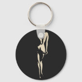 夜に彼女は隠れて、セクシーな女の子ステンシルアート2 キーホルダー (裏面)