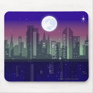 夜に明るくなる建物 マウスパッド
