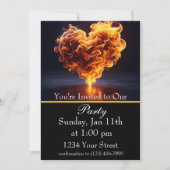 夜に点火:炎の火のパーティー! 招待状 (正面)