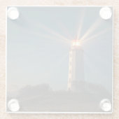 夜に照る丘の灯台 ガラスコースター (裏面)