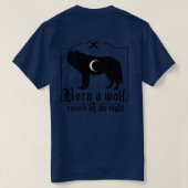 夜に育てられた狼ゴシックTシャツ Tシャツ (デザイン裏面)