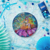 夜に花の妖精 ペーパープレート (パーティー)