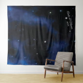 夜に輝く星がぶら下がっている タペストリー (インサイチュ(横))