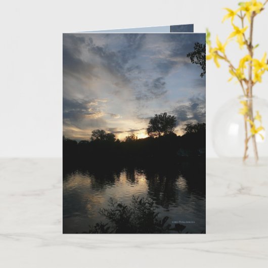 夜に近づいて下さい カード (黄色い花)