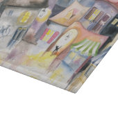 夜のいなか町の カッティングボード (角)