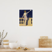 夜のお別れ、デザインの夕べのドレスで ポスター (キッチン)