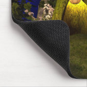 夜のきのこの森林の妖精 マウスパッド (コーナー)