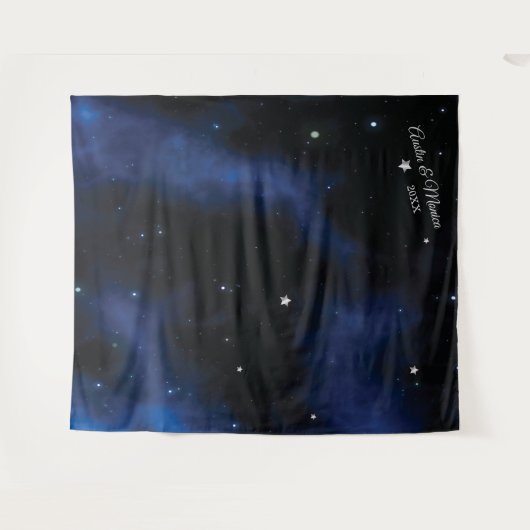 夜のきらきら星空ハンギング タペストリー (正面(横))
