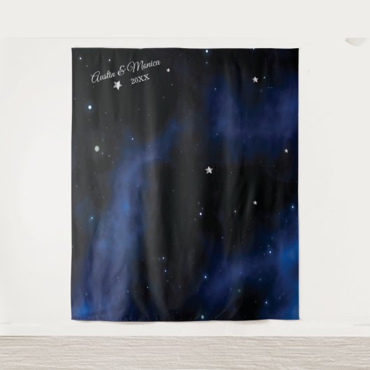 夜のきらきら星空ハンギング タペストリー (正面)