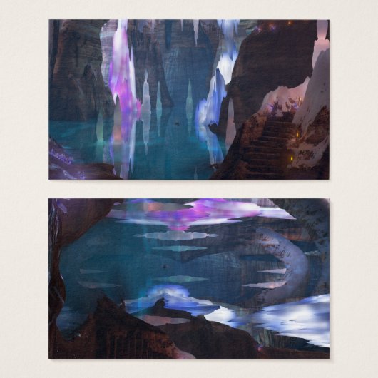 夜のしおりでキラキラした洞窟 (正面&裏面)