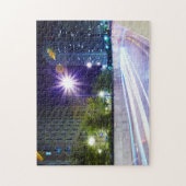 夜のぼやけられた交通 ジグソーパズル (縦)