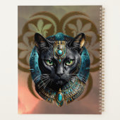 夜のように黒いエジプトの神秘的な猫 プランナー手帳 (裏面)