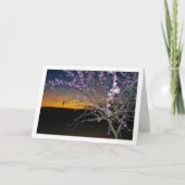 夜のアーモンドの木の肖像 カード (正面)