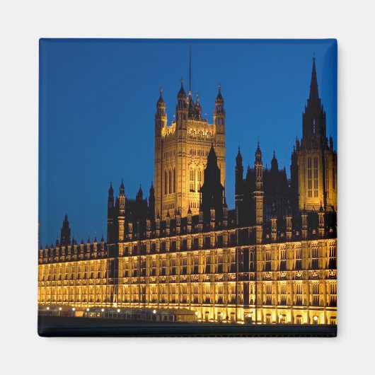 夜のイギリスの首都の議会 マグネット (正面)