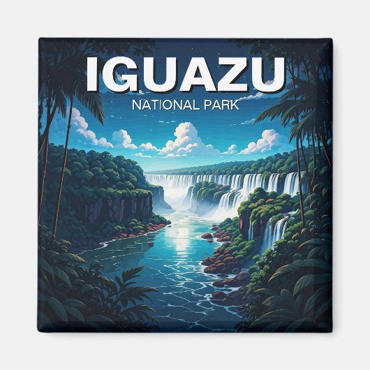 夜のイグアス国立公園アルゼンチン マグネット (正面)