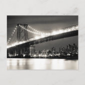 夜のウィリアムズバーグ橋 ポストカード (正面)