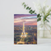 夜のエッフェルタワー、パリ・フランス ポストカード (スタンド正面)